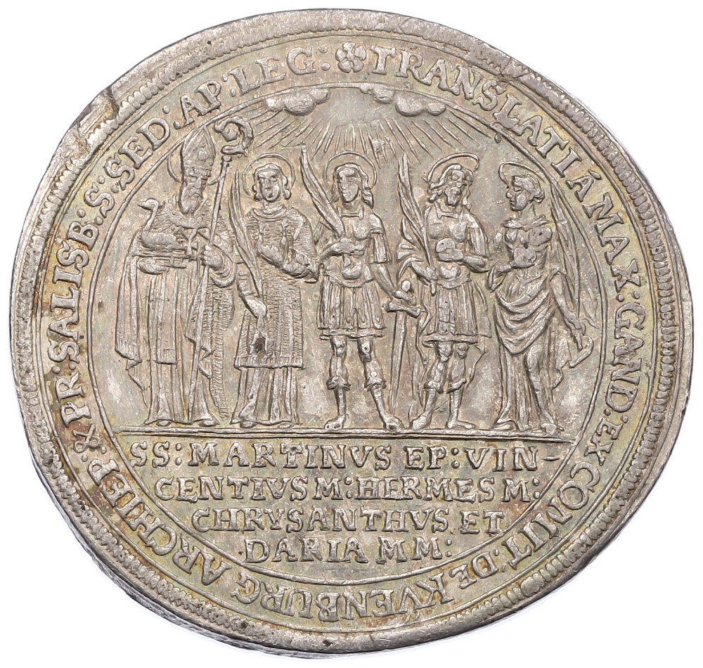 1 талер 1682 года Зальцбург «1100-летие архиепископства Зальцбург» — Фото №2