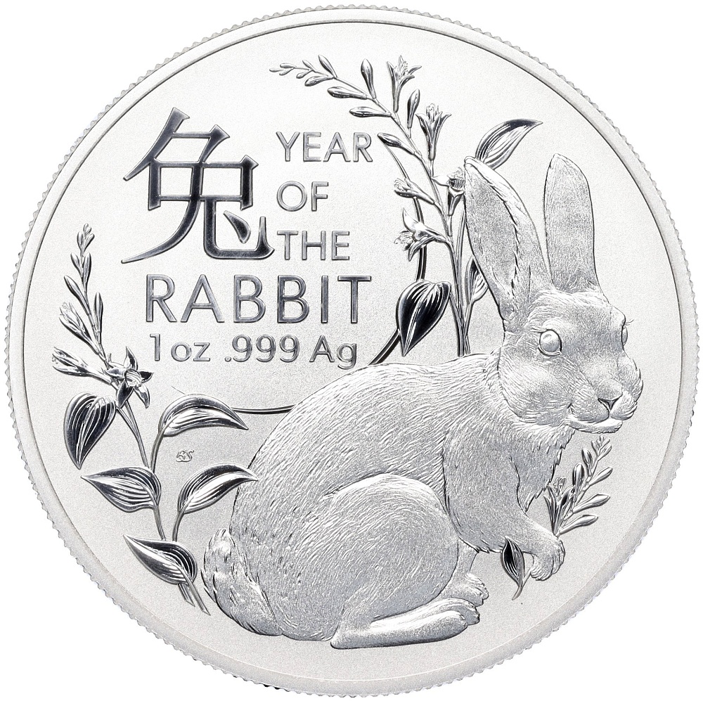 1 доллар 2023 года Австралия «Китайский гороскоп — Год кролика» — Фото №1