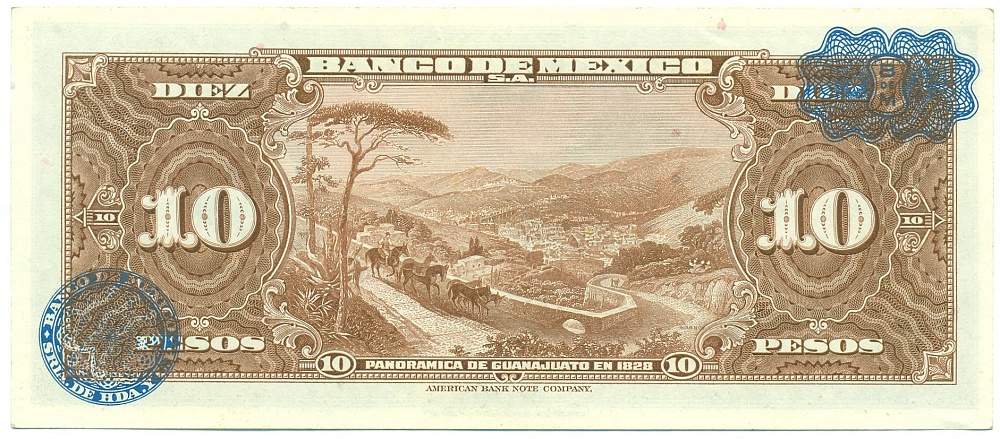 10 песо 1957 года Мексика — Фото №2