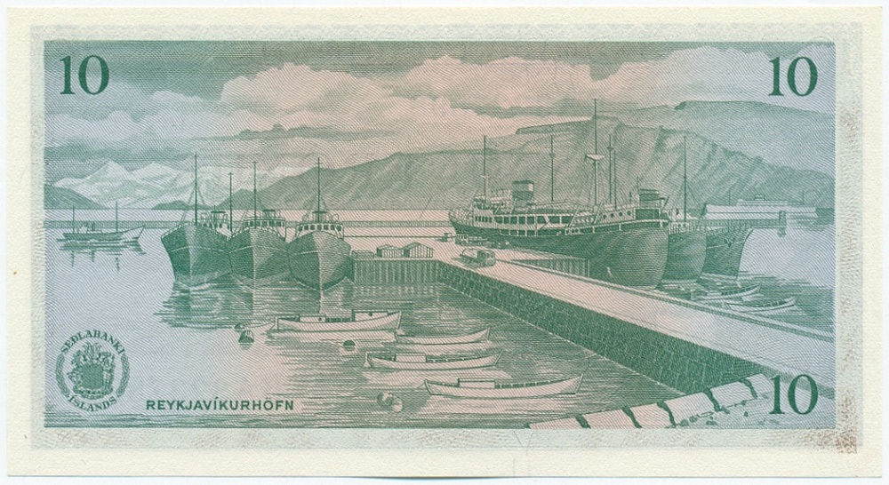 10 крон 1961 года Исландия — Фото №2