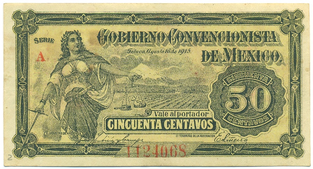 50 сентаво 1915 года Мексика — Фото №1