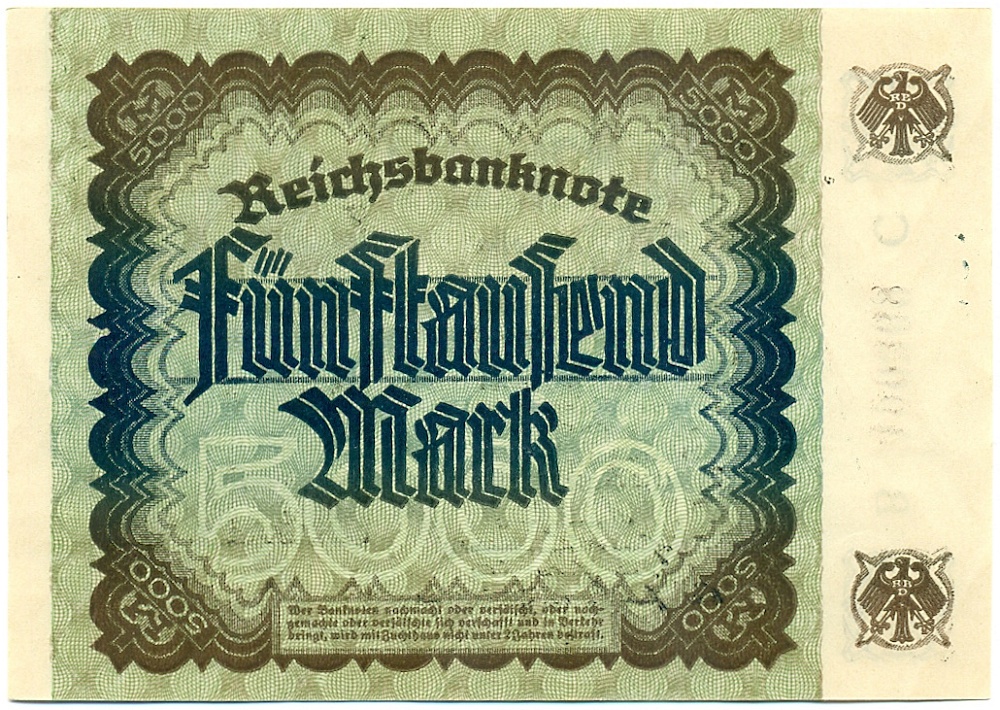 5000 марок 1922 года Германия — Фото №2