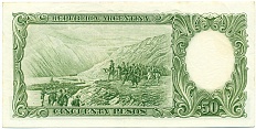 50 песо 1955 года Аргентина — Фото №2