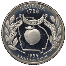 1/4 доллара (25 центов) 1999 года S США «Штаты и территории — Джорджия» — Фото №1