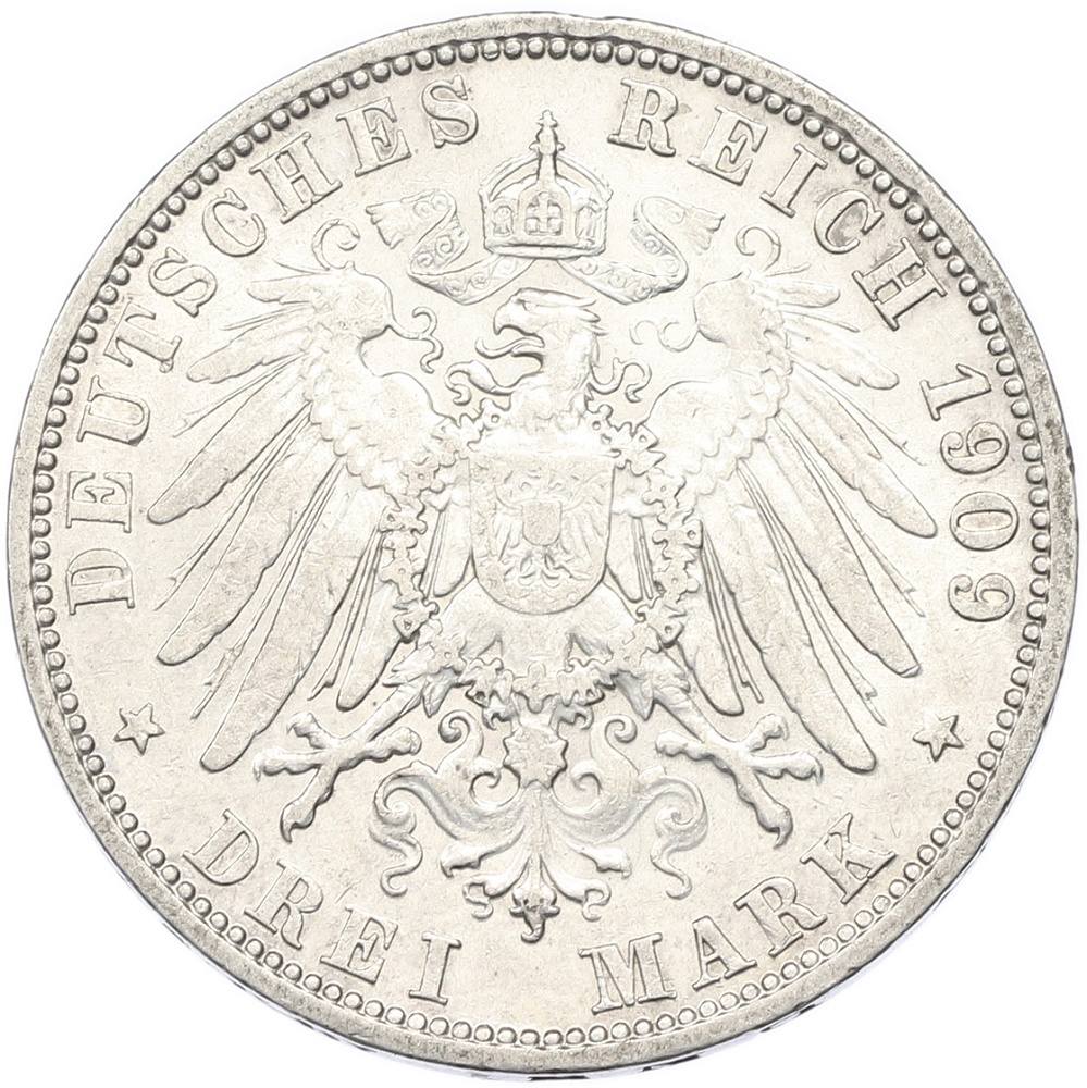 3 марки 1909 года Германия (Пруссия) — Фото №2