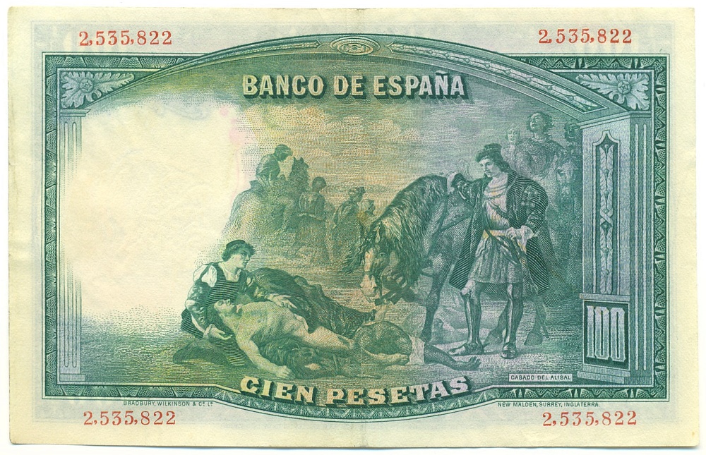100 песет 1931 года Испания — Фото №2