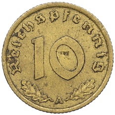 10 рейхспфеннигов 1939 года А Германия — Фото №2