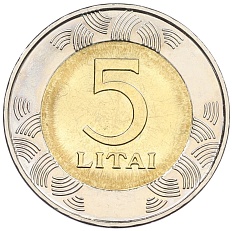 5 лит 2009 года Литва — Фото №2