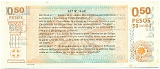 50 сентаво 2002 года Аргентина — Провинция Буэнос-Айрес — Фото №2
