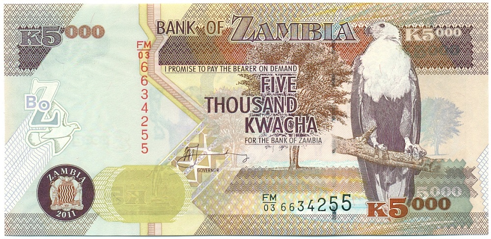 5000 квача 2011 года Замбия — Фото №1