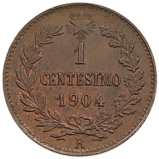 1 чентезимо 1904 года Италия — Фото №1