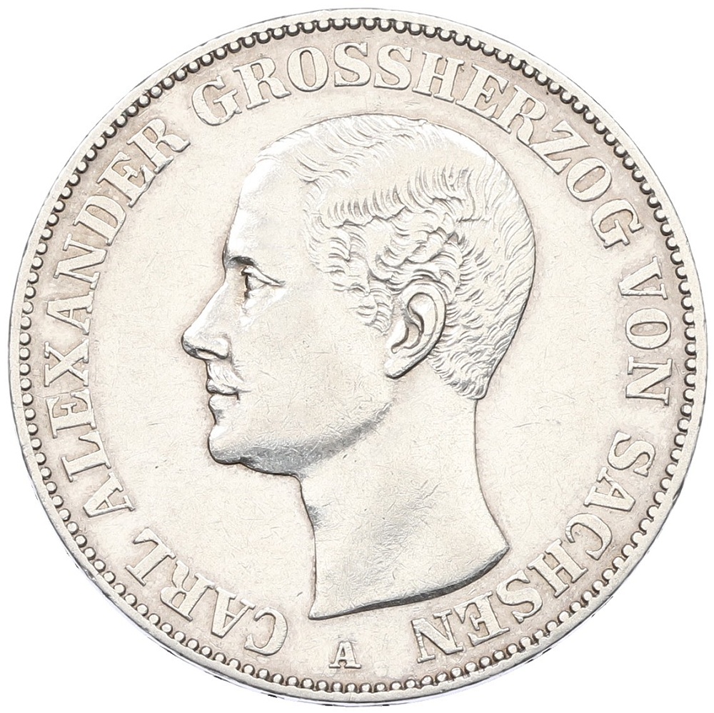 1 талер 1866 года Саксен-Веймар-Айзенах — Фото №1