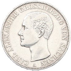 1 талер 1866 года Саксен-Веймар-Айзенах — Фото №1