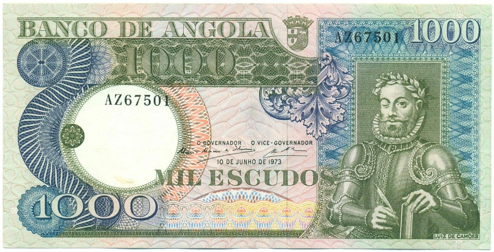 1000 эскудо 1973 года Ангола — Фото №1