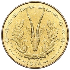5 франков 1974 года Западно-Африканский валютный союз — Фото №1