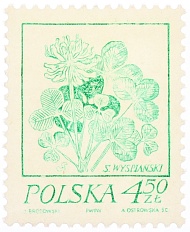Почтовая марка 4.50 злотых 1974 года Польша — Фото №1