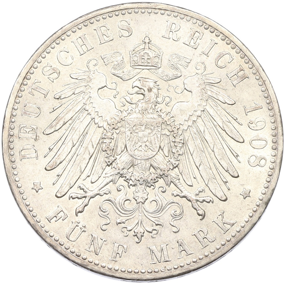5 марок 1908 года Германия (Бавария) — Фото №2
