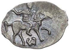 Денга 1533-1547 года Иван IV «Грозный» W (Тверь) — КГ71 — Фото №1