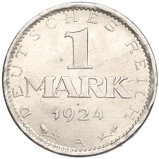 1 марка 1924 года А Германия — Фото №1
