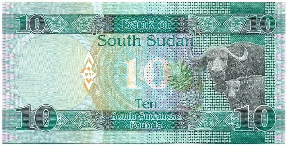 10 фунтов 2016 года Южный Судан — Фото №2