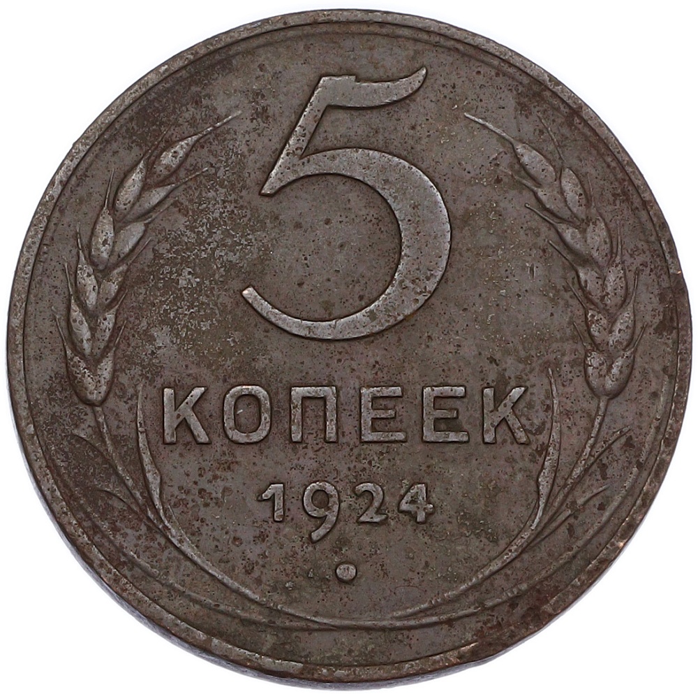 5 копеек 1924 года СССР — Фото №1