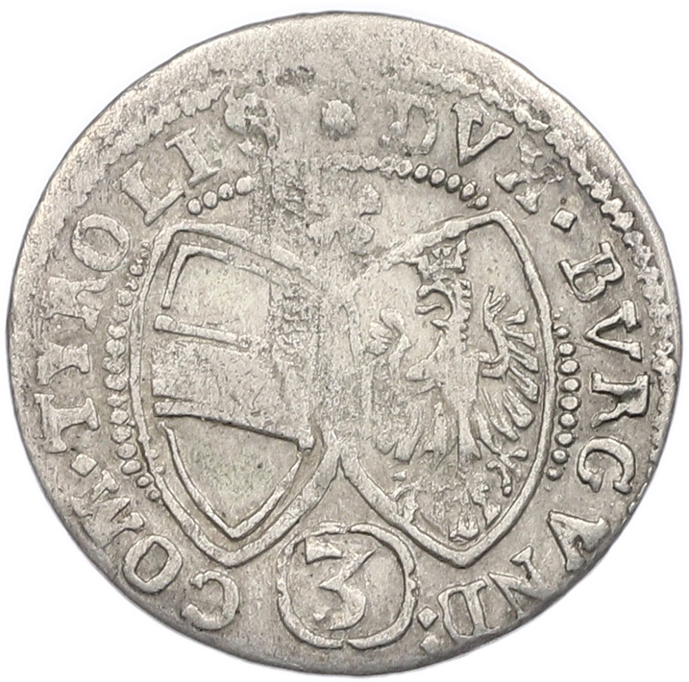 3 крейцера 1640 года Тироль — Фото №2