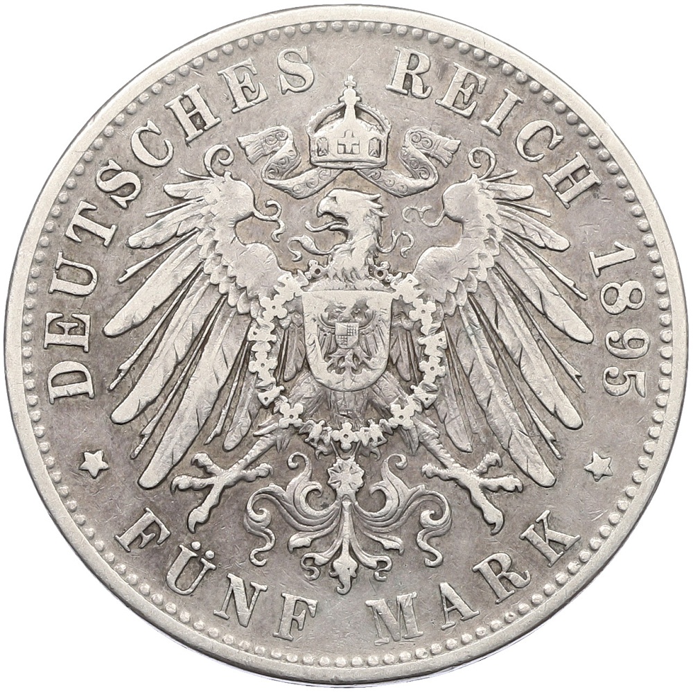5 марок 1895 года Германия (Бавария) — Фото №2