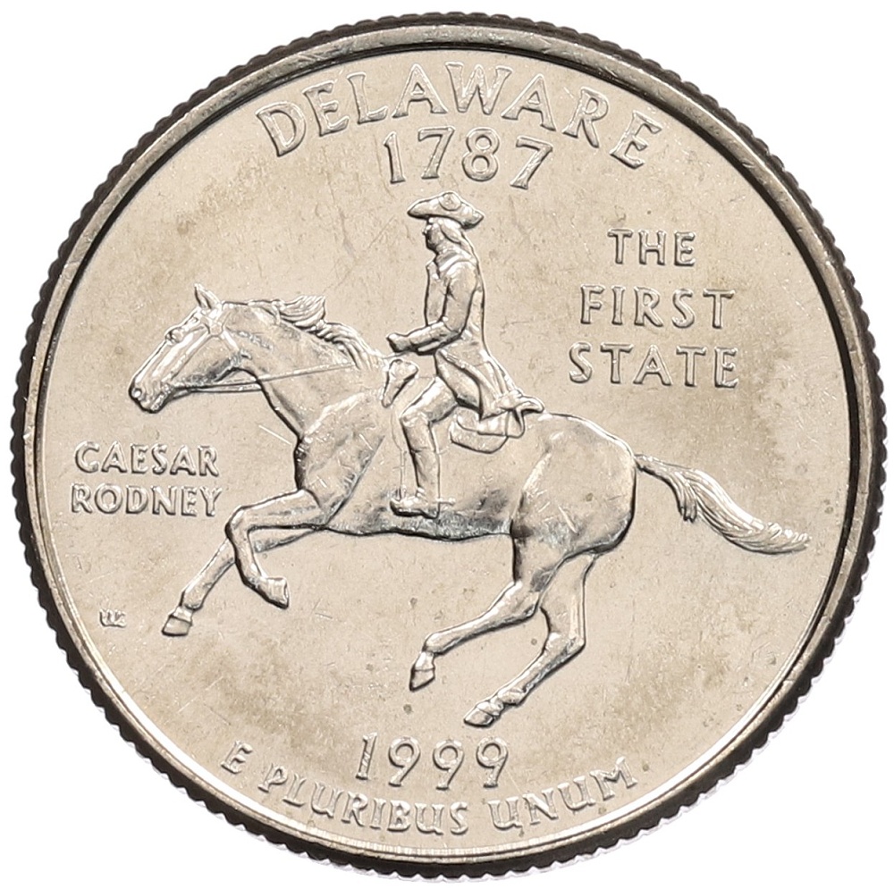 1/4 доллара (25 центов) 1999 года P США «Штаты и территории — Делавэр» — Фото №1