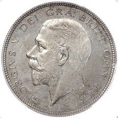 1/2 кроны 1927 года Великобритания (Король Георг V) — в слабе PCGS (PR64+) — Фото №2