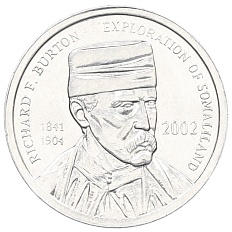 5 шиллингов 2002 года Сомалиленд «Ричард Френсис Бертон» — Фото №1