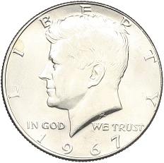 1/2 доллара (50 центов) 1967 года США — Фото №1