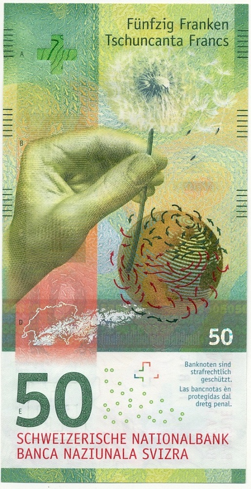 50 франков 2016 года Швейцария — Фото №1