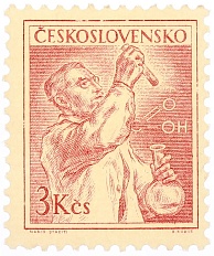 Почтовая марка 3 кроны 1954 года Чехословакия — Фото №1