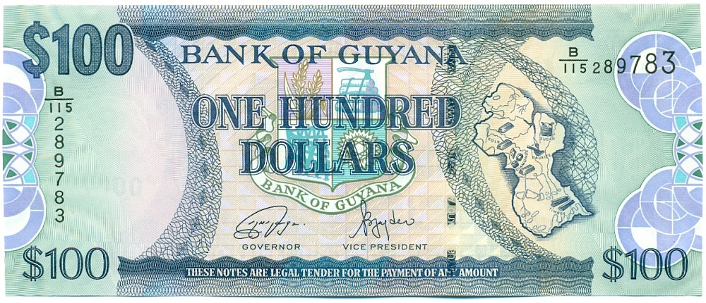 100 долларов 2022 года Гайана — Фото №1