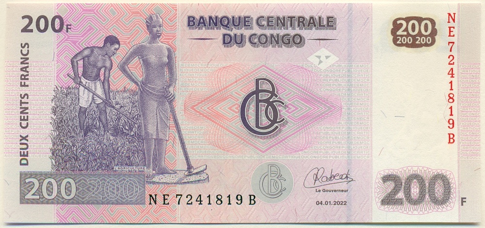 200 франков 2022 года Конго (ДРК) — Фото №1