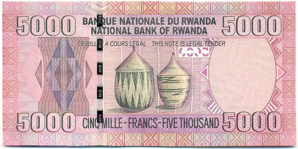 5000 франков 2009 года Руанда — Фото №2