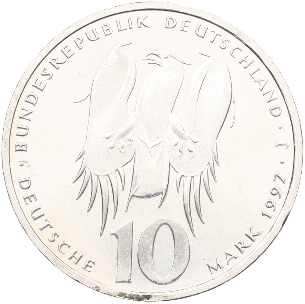 10 марок 1997 года J Германия «500 лет со дня рождения Филиппа Меланхтона» — Фото №2