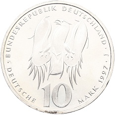 10 марок 1997 года J Германия «500 лет со дня рождения Филиппа Меланхтона» — Фото №2