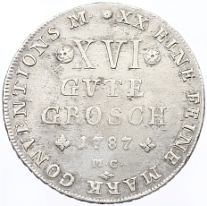 16 грошей 1787 года Брауншвейг-Вольфенбюттель — Фото №1