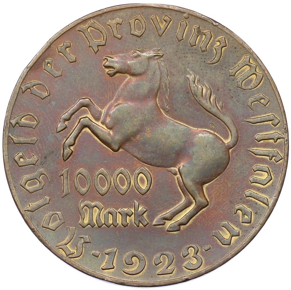 10000 марок 1923 года Германия — Вестфалия (Нотгельд) — Фото №1