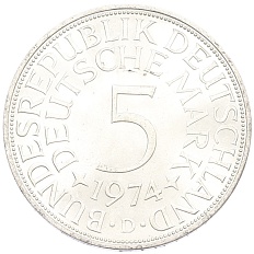 5 марок 1974 года D Западная Германия (ФРГ) — Фото №1