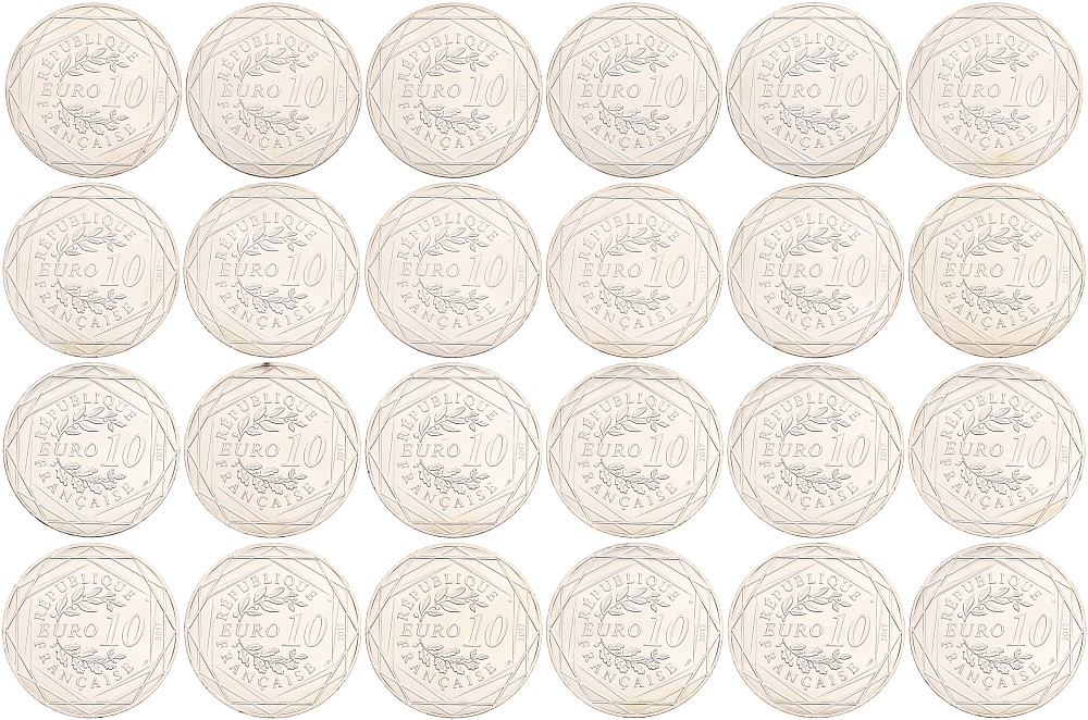 Набор из 24 монет 10 евро 2017 года Франция «Франция Жана-Поля Готье» — Фото №2