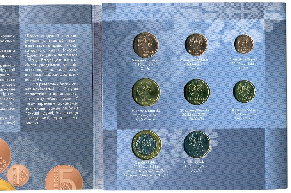 Годовой набор монет 2016 года Белоруссия — Фото №2