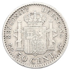 50 сентимо 1904 (10) года Испания — Фото №2