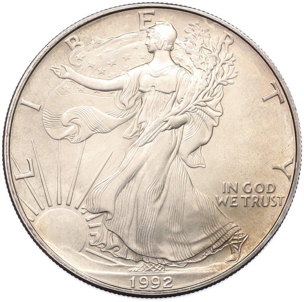 1 доллар 1992 года США «Шагающая Свобода» — Фото №1