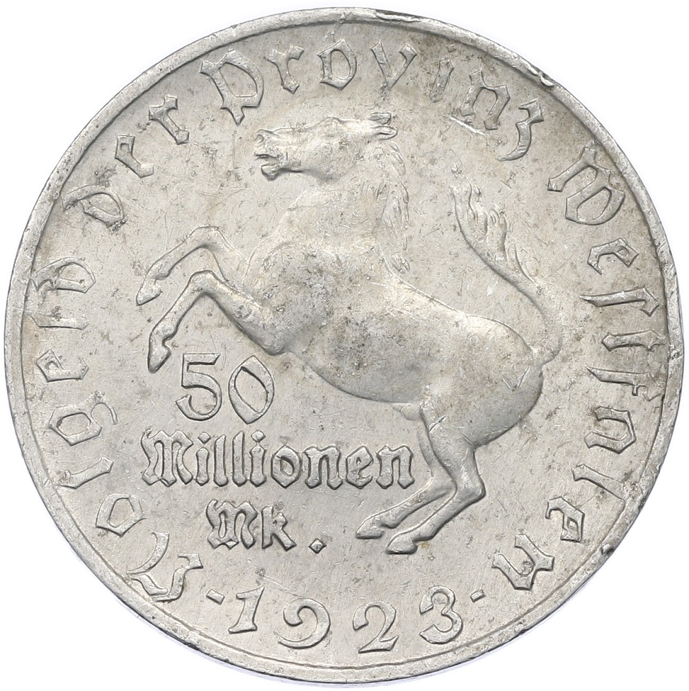 50 миллионов марок 1923 года Германия — Вестфалия (Нотгельд) — Фото №1