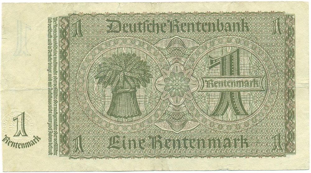 1 рентенмарка 1937 года Германия — Фото №2