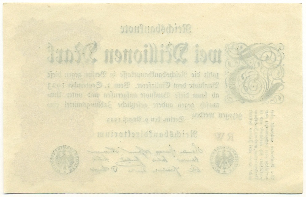 2 миллиона марок 1923 года Германия — Фото №2