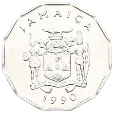 1 цент 1990 года Ямайка — Фото №2