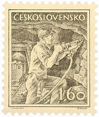 Почтовая марка 1.60 кроны 1954 года Чехословакия — Фото №1